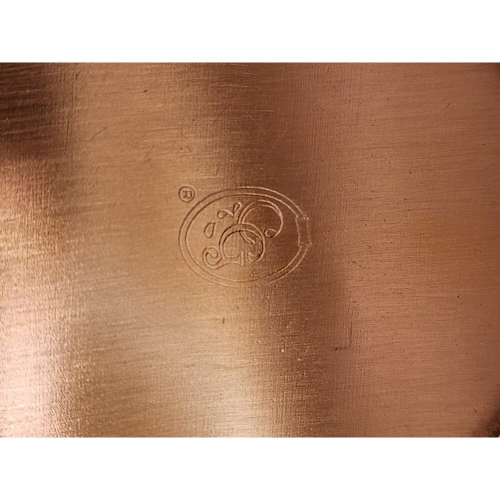 Vintage Coppercraft Guild Embossed Serving Tray Sugar and Creamer Set Copper - Picture 13 of 13